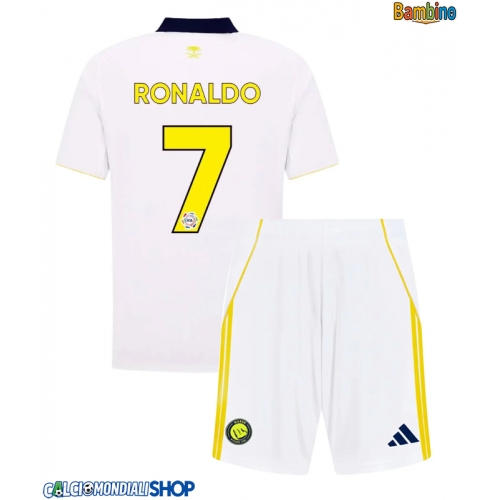 Maglie da calcio Al-Nassr Cristiano Ronaldo #7 Terza Maglia Bambino 2025-26 Manica Corta + Pantaloni corti)